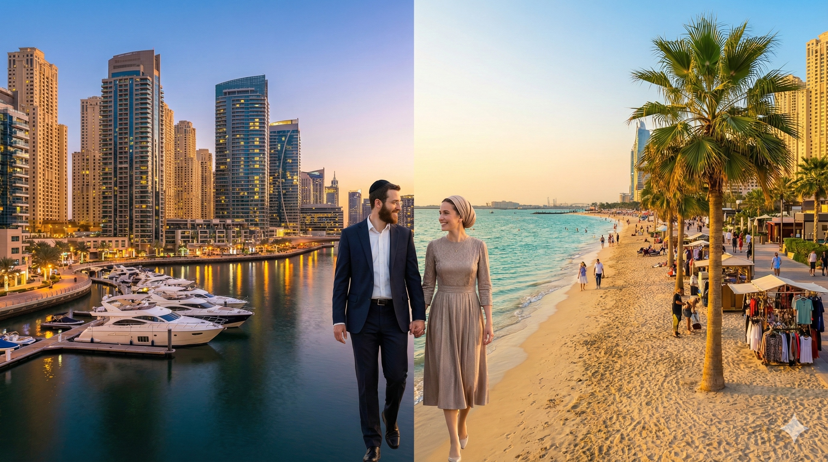 לישון בלב המרינה או על החוף ב-JBR? המלונות המומלצים בדובאי במרחק הליכה מבית חב"ד (והסוד של קומה נמוכה)